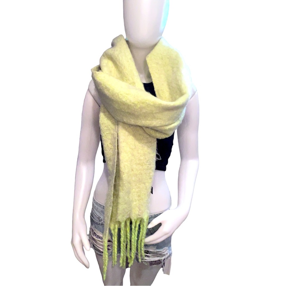 Oversized yellow scarf